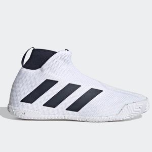 adidas Stycon Laceless Mens Tennis Shoe White 9.5